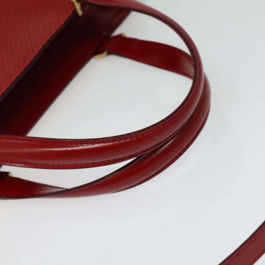 【日本直送】Salvatore Ferragamo Gancini 手提包 皮革 兩用 紅色 金色 正品 141492-6