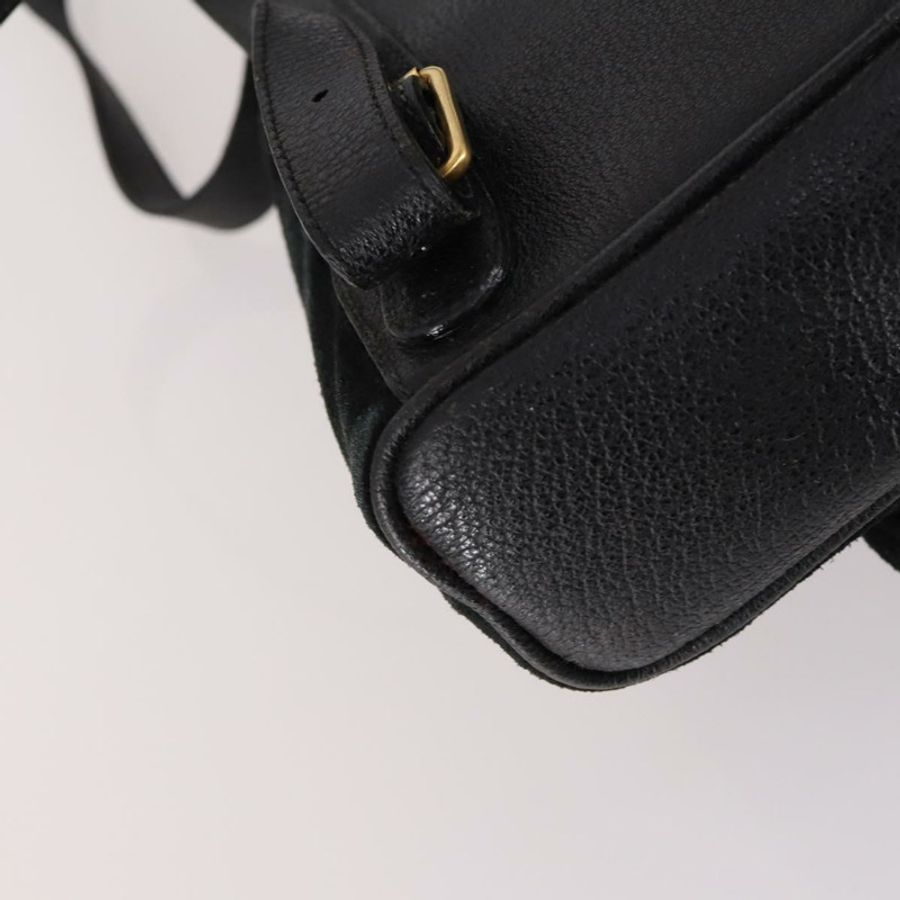 【日本直送】GUCCI 竹編雙肩包 絨面革 黑色 金色 003 2058 0030 正品 ep10853-8