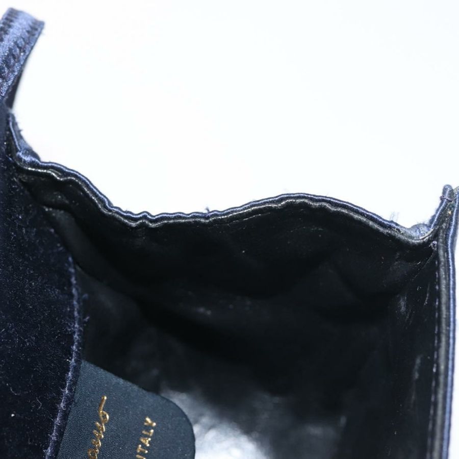 【日本直送】Salvatore Ferragamo Gancini 手提包 緞面 兩用 海軍藍 金色 正品 142663-20