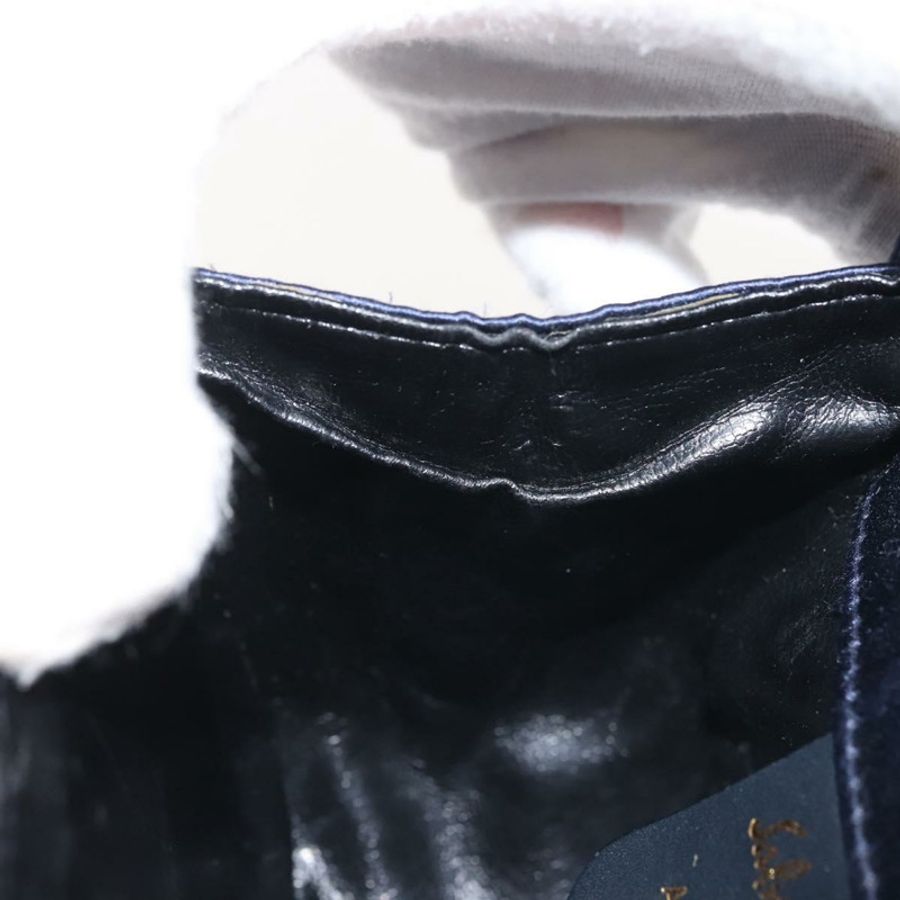 【日本直送】Salvatore Ferragamo Gancini 手提包 緞面 兩用 海軍藍 金色 正品 142663-21