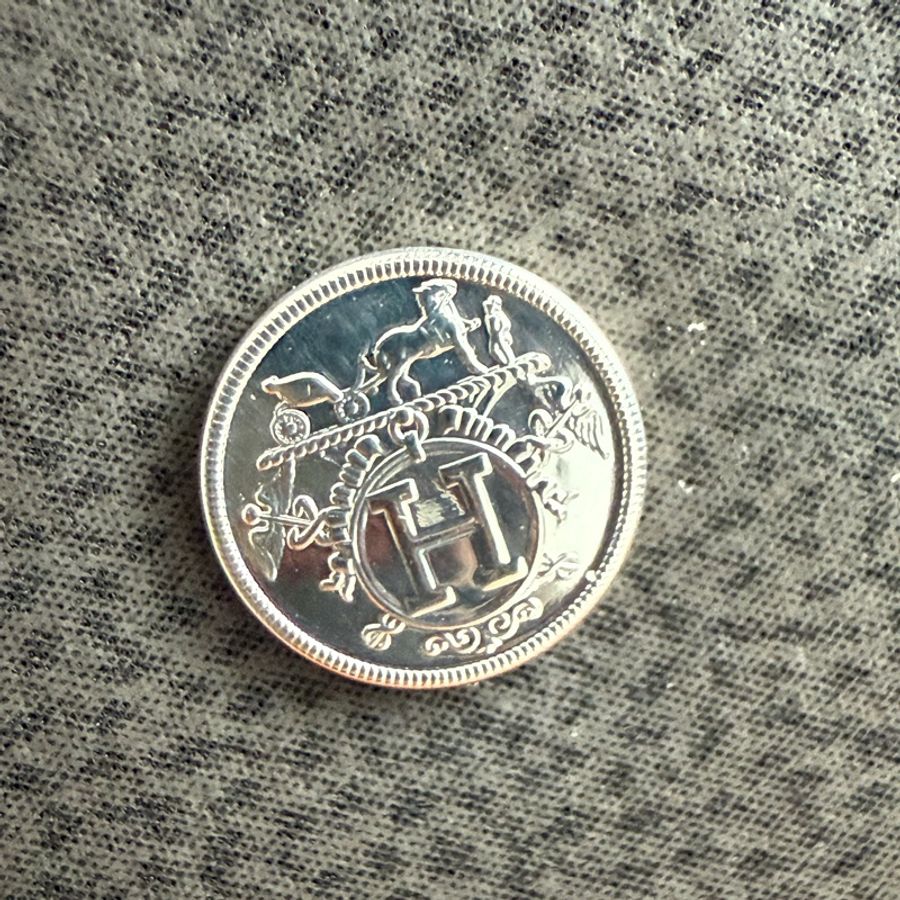 Hermes 純銀 經典Logo耳環-4