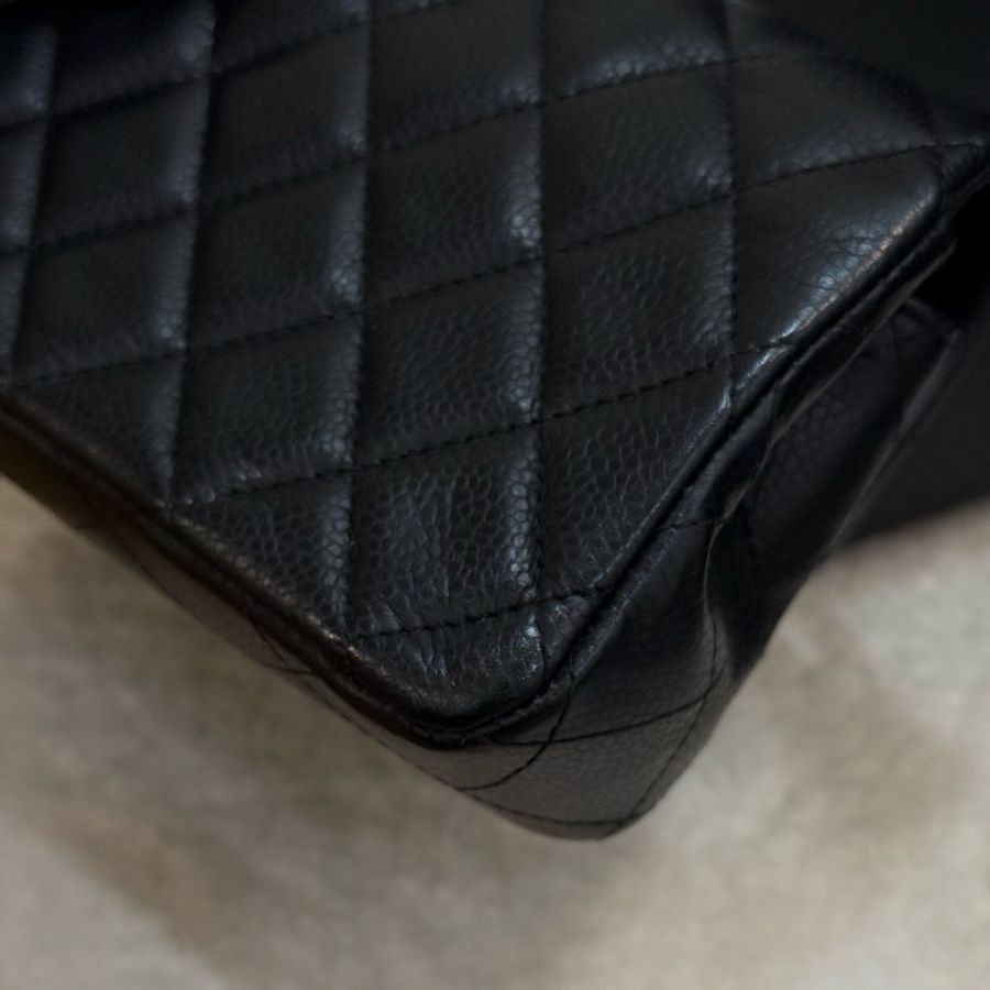 (稀有釋出)Chanel coco17 extra mini 黑金荔枝皮-7