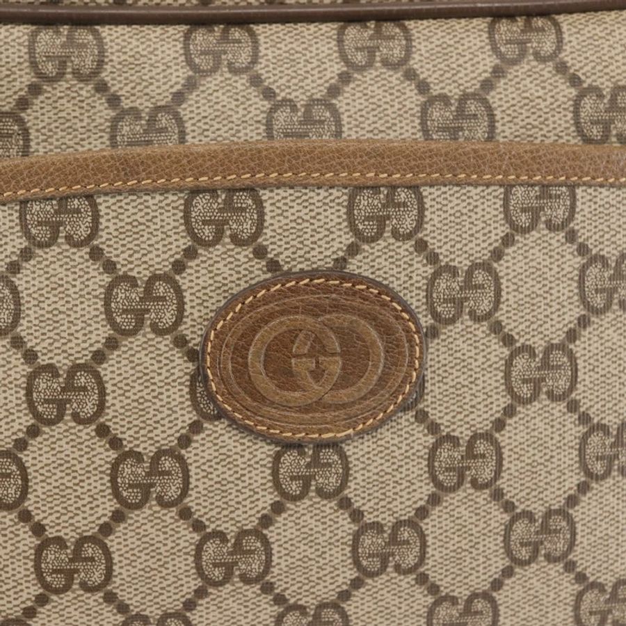 【日本直送】GUCCI GG Supreme 手拿包 PVC 米色 金色 014 58 0028 正品 BA6331-16