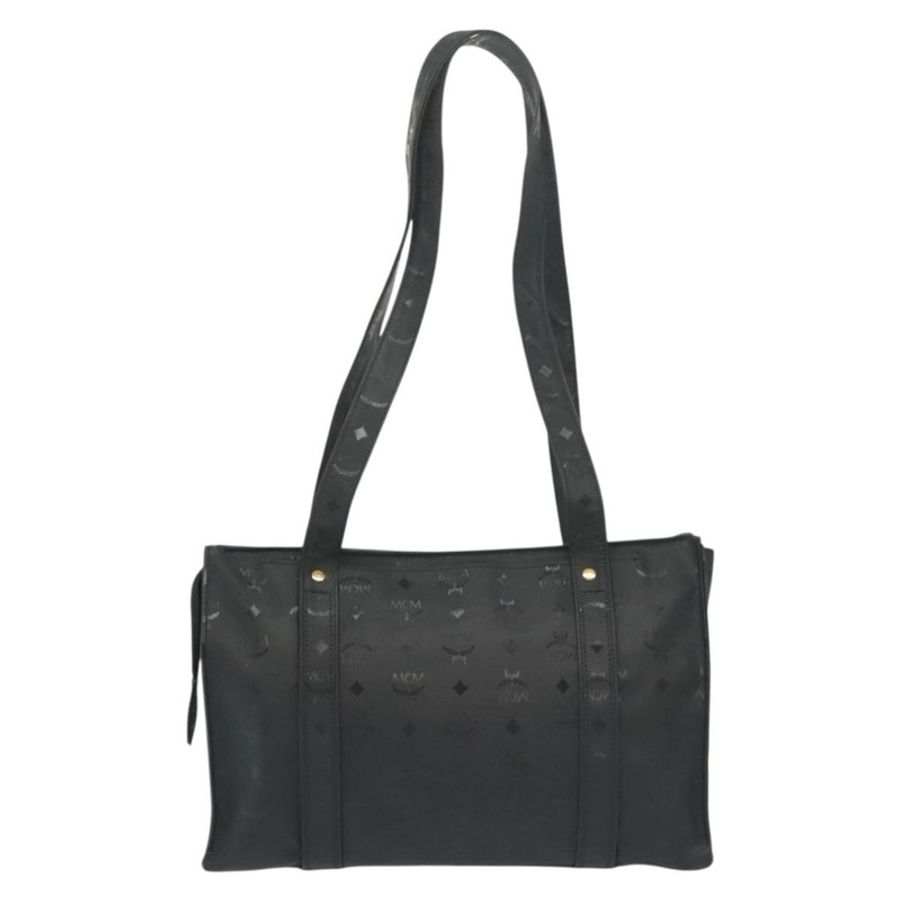 【日本直送】MCM Vicetos Logoogram 肩背包 PVC 皮革 黑色 金色 正品 141816-1
