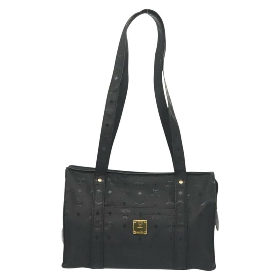 【日本直送】MCM Vicetos Logoogram 肩背包 PVC 皮革 黑色 金色 正品 141816-12