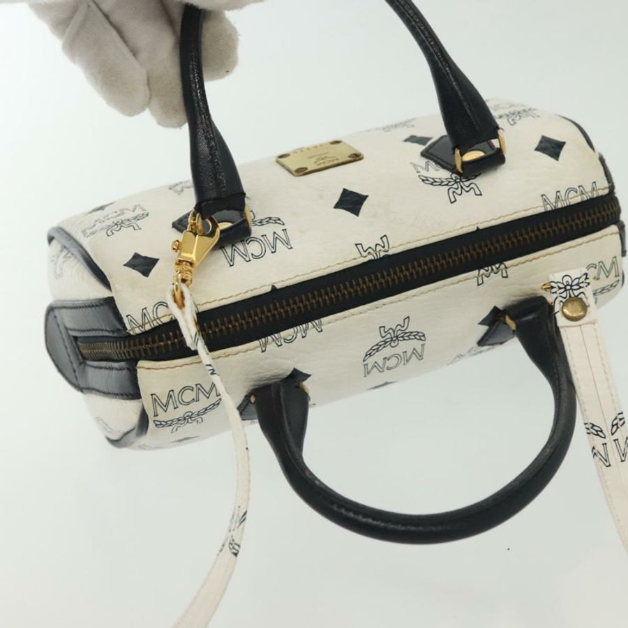 【日本直送】MCM Logoogram Vicetos 迷你手提包 PVC 兩用 白色 金色 正品 141704-5