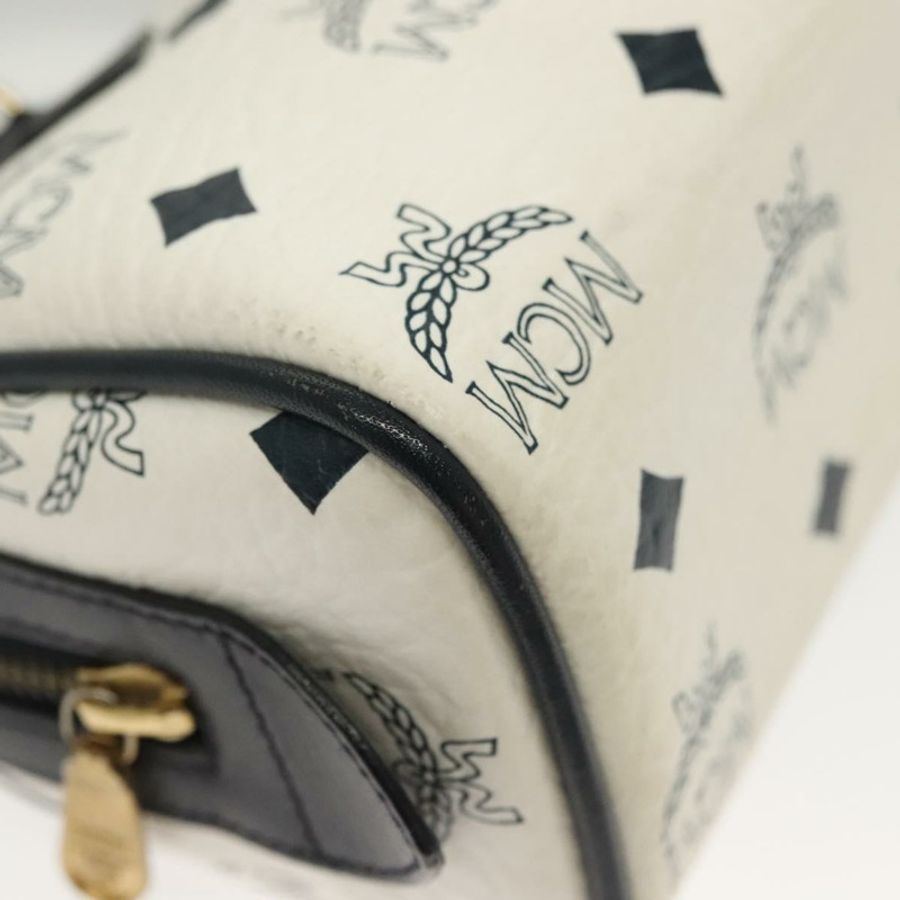 【日本直送】MCM Logoogram Vicetos 迷你手提包 PVC 兩用 白色 金色 正品 141704-9