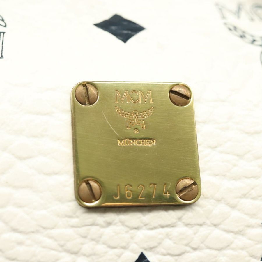 【日本直送】MCM Logoogram Vicetos 迷你手提包 PVC 兩用 白色 金色 正品 141704-11