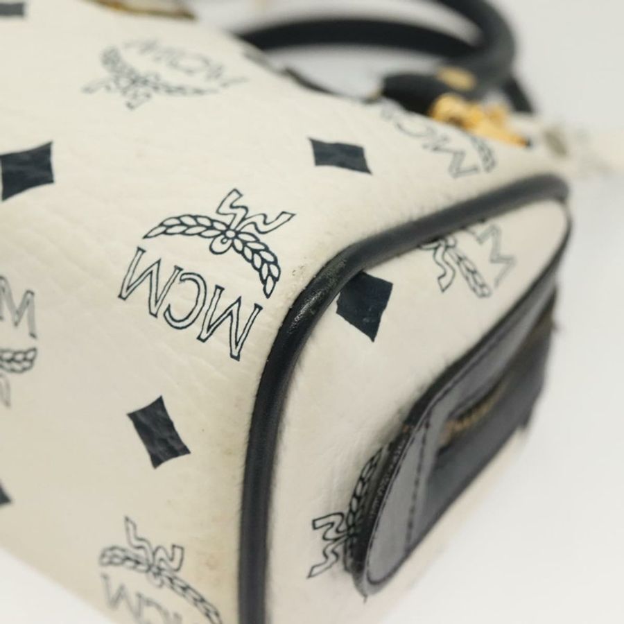 【日本直送】MCM Logoogram Vicetos 迷你手提包 PVC 兩用 白色 金色 正品 141704-14