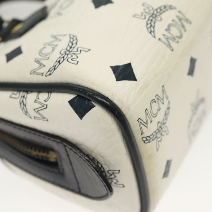 【日本直送】MCM Logoogram Vicetos 迷你手提包 PVC 兩用 白色 金色 正品 141704-15