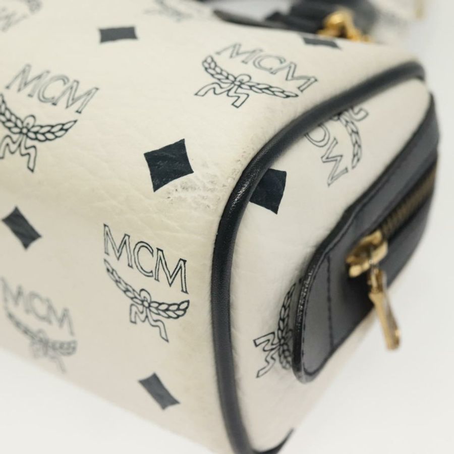 【日本直送】MCM Logoogram Vicetos 迷你手提包 PVC 兩用 白色 金色 正品 141704-16