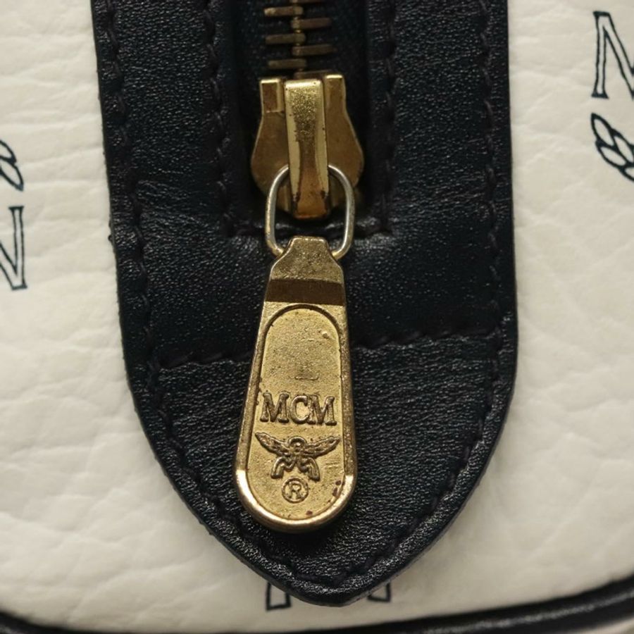 【日本直送】MCM Logoogram Vicetos 迷你手提包 PVC 兩用 白色 金色 正品 141704-17