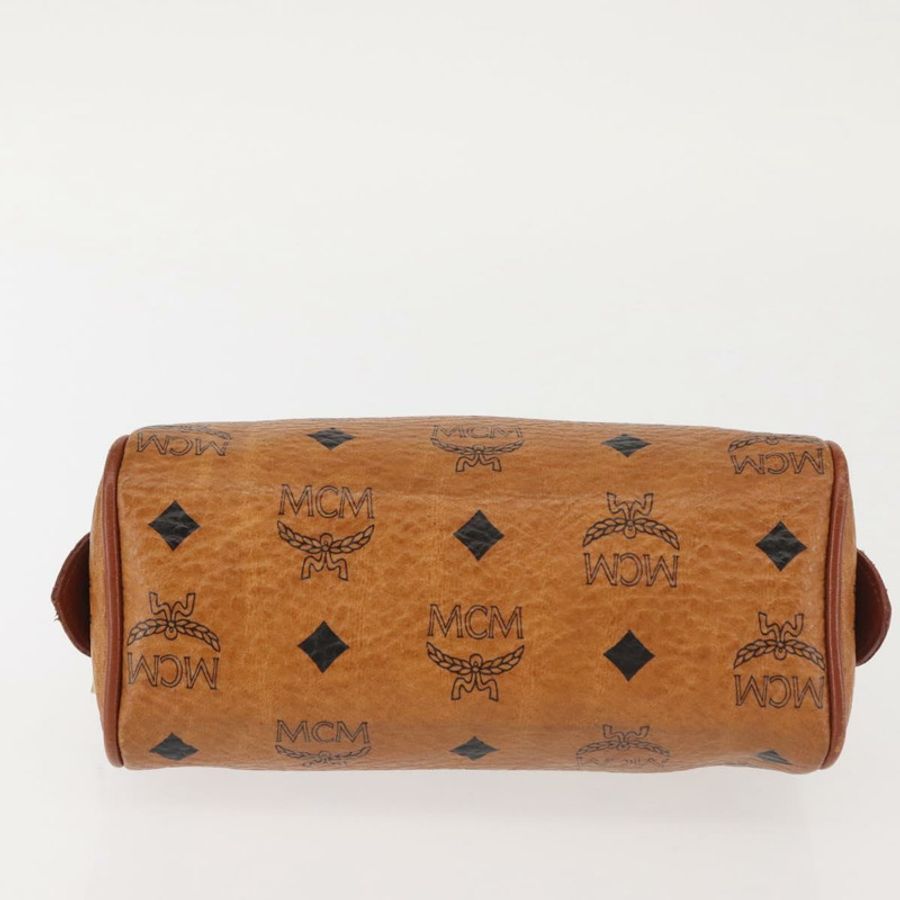 【日本直送】MCM Logoogram Vicetos 手提包 PVC 皮革 棕色 金色 正品 BA6026-4