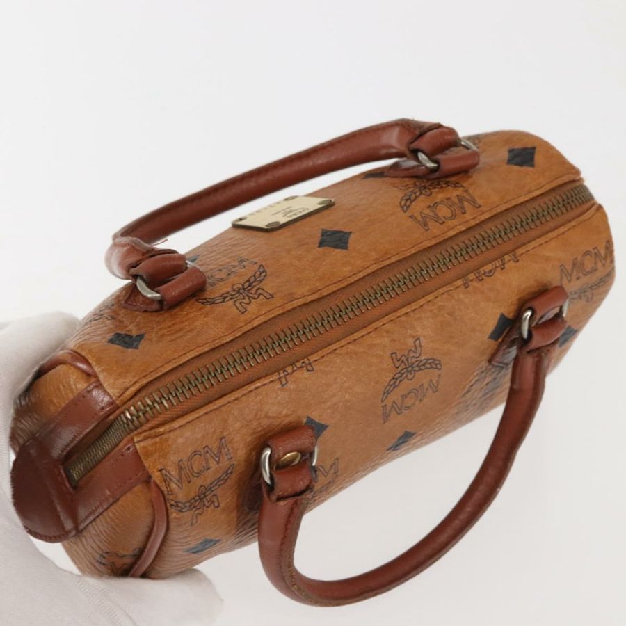 【日本直送】MCM Logoogram Vicetos 手提包 PVC 皮革 棕色 金色 正品 BA6026-5