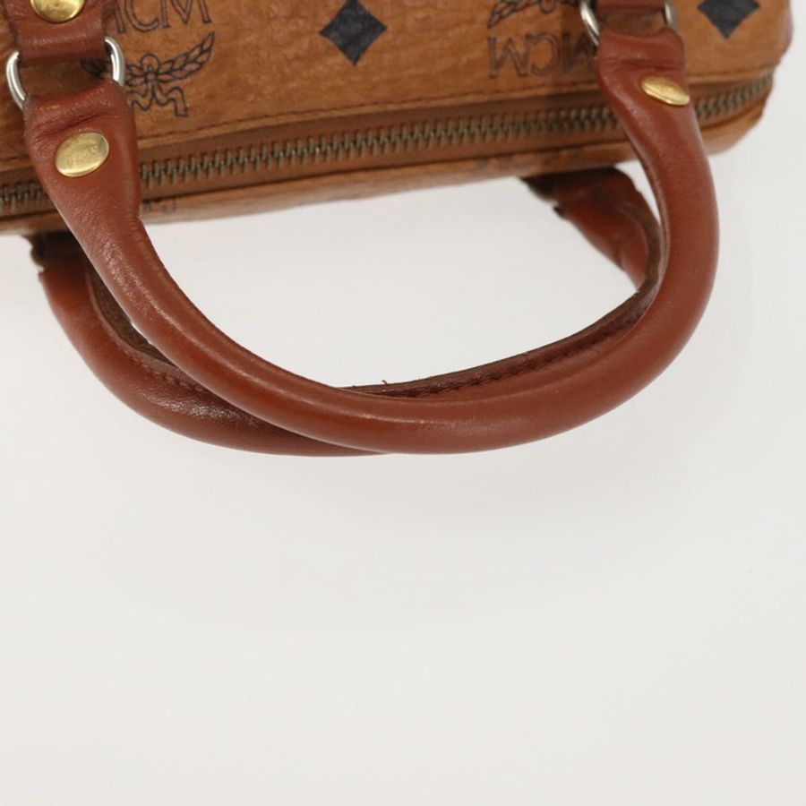 【日本直送】MCM Logoogram Vicetos 手提包 PVC 皮革 棕色 金色 正品 BA6026-6