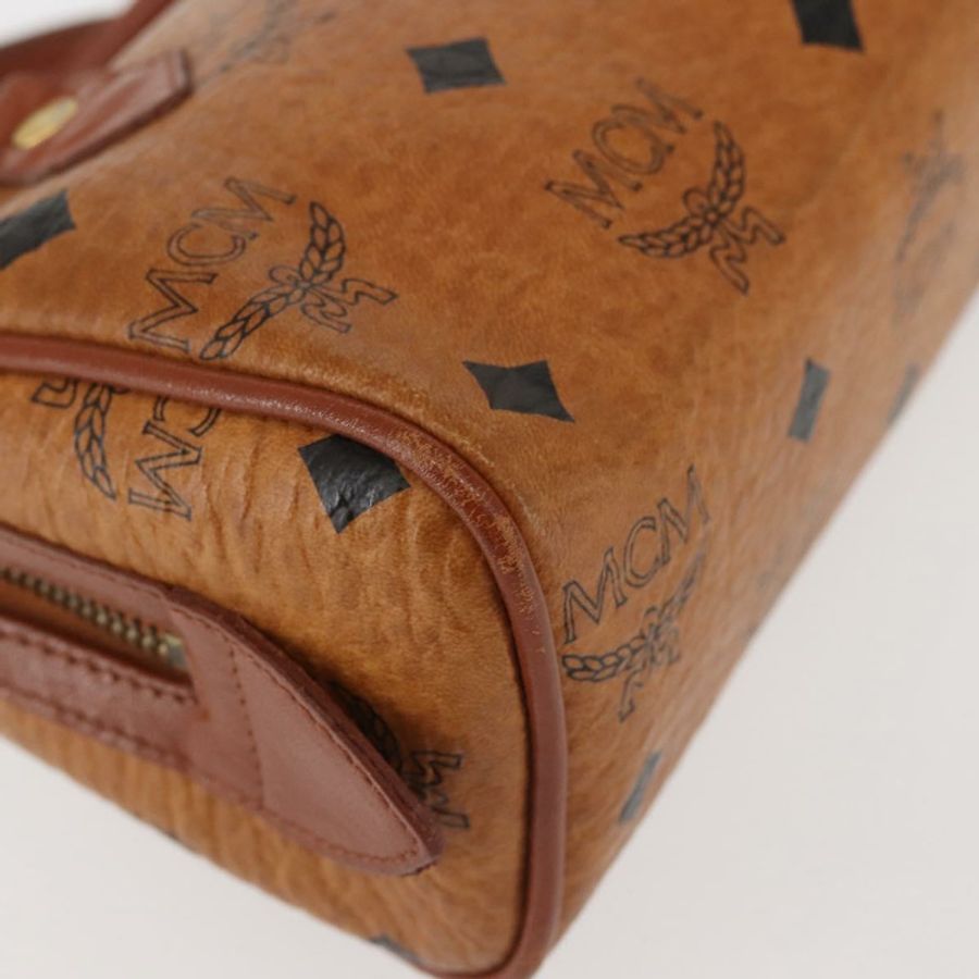 【日本直送】MCM Logoogram Vicetos 手提包 PVC 皮革 棕色 金色 正品 BA6026-14