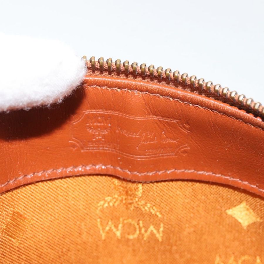【日本直送】MCM Logoogram Vicetos 手提包 PVC 皮革 棕色 金色 正品 BA6026-16