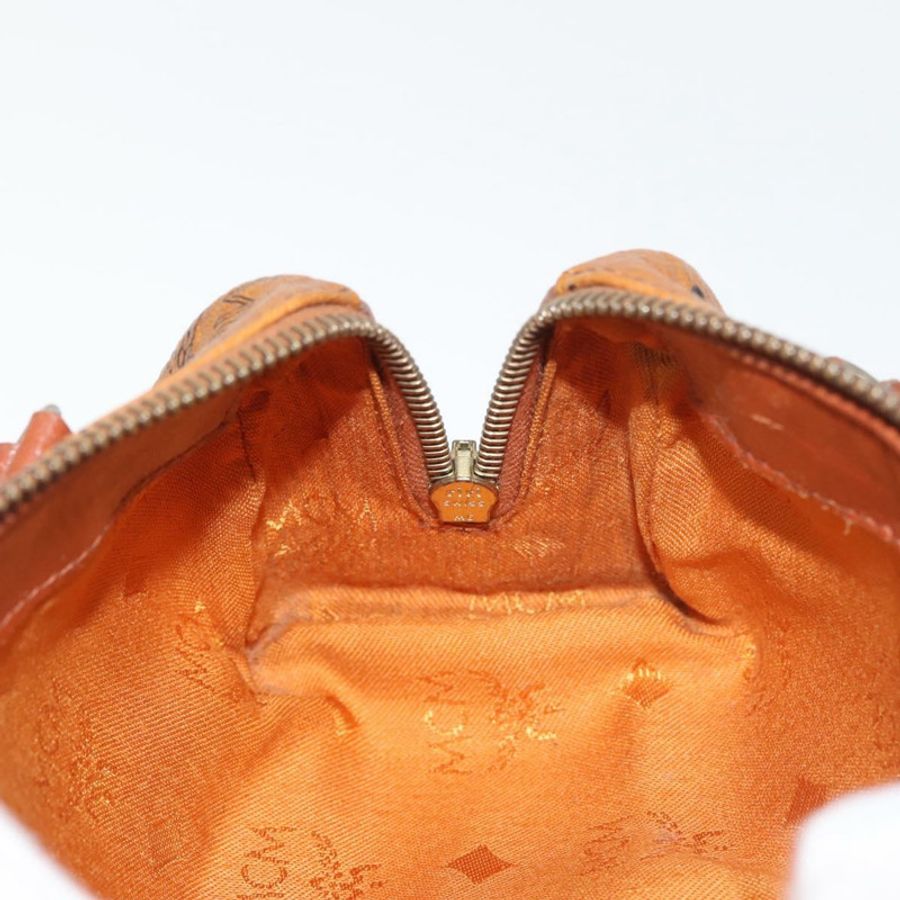 【日本直送】MCM Logoogram Vicetos 手提包 PVC 皮革 棕色 金色 正品 BA6026-17