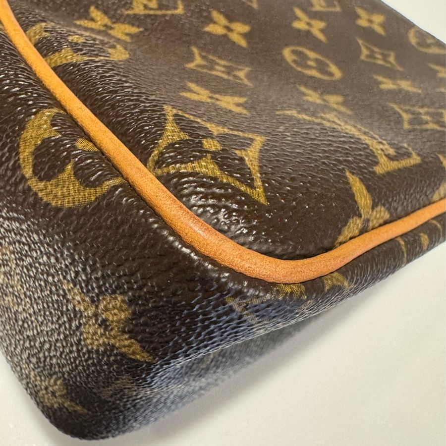 《初。Vintage》 LV 經典老花豆腐包/小方包 (原況皮革)-6