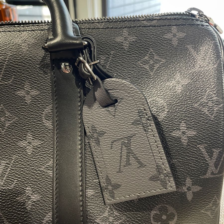 Louis Vuitton Keepall Bandoulière 35 Monogram Eclipse帆布旅行袋-4