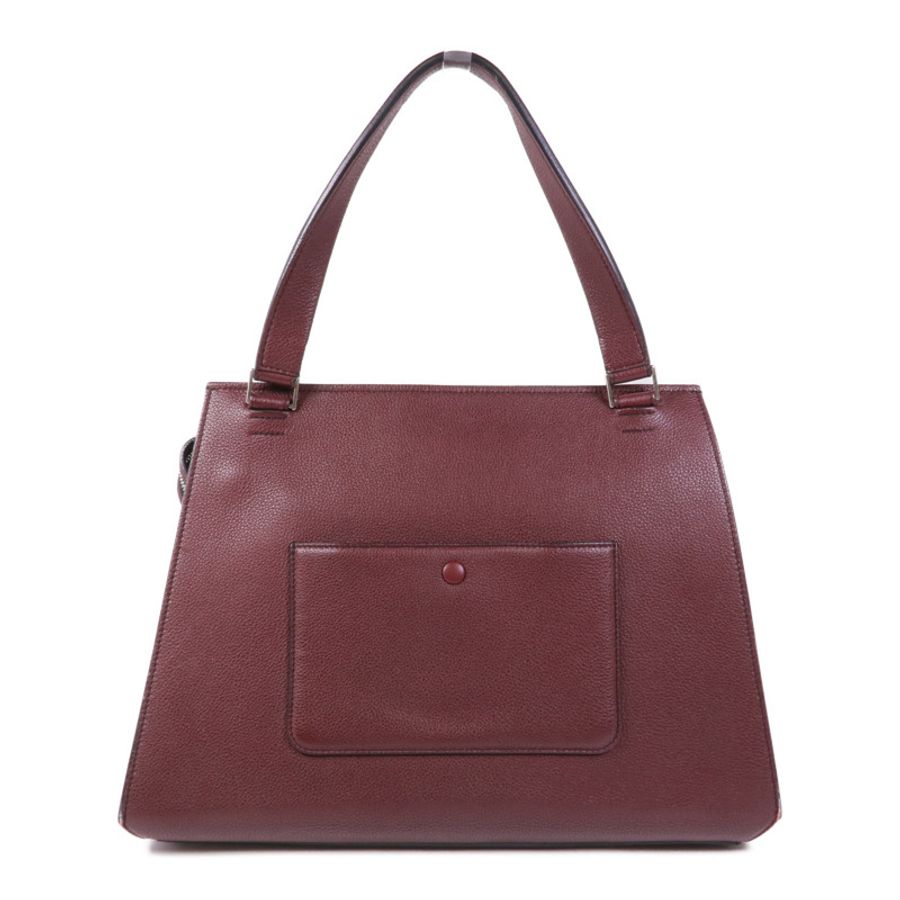 CELINE 牛皮皮革Edge Medium銀扣手挽袋-1