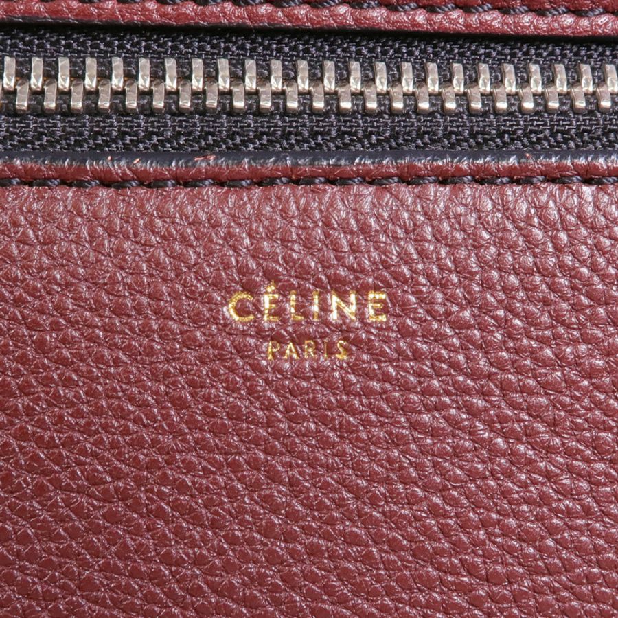 CELINE 牛皮皮革Edge Medium銀扣手挽袋-10