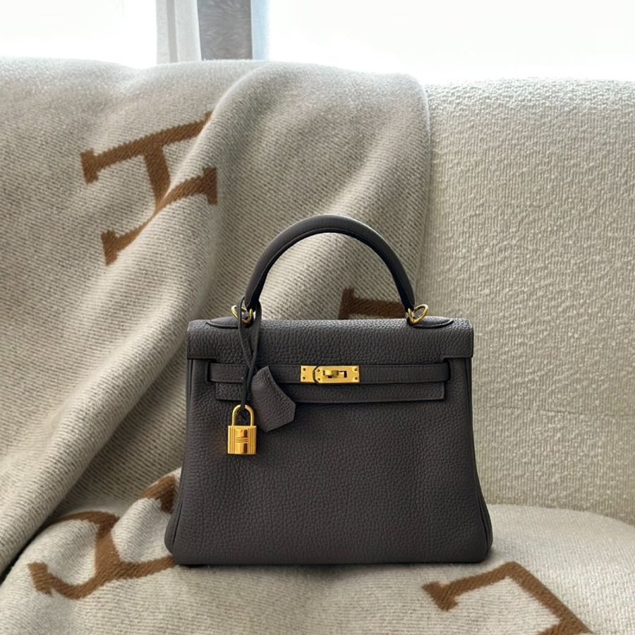 HERMES Kelly 25 - 錫器灰金 Z-0