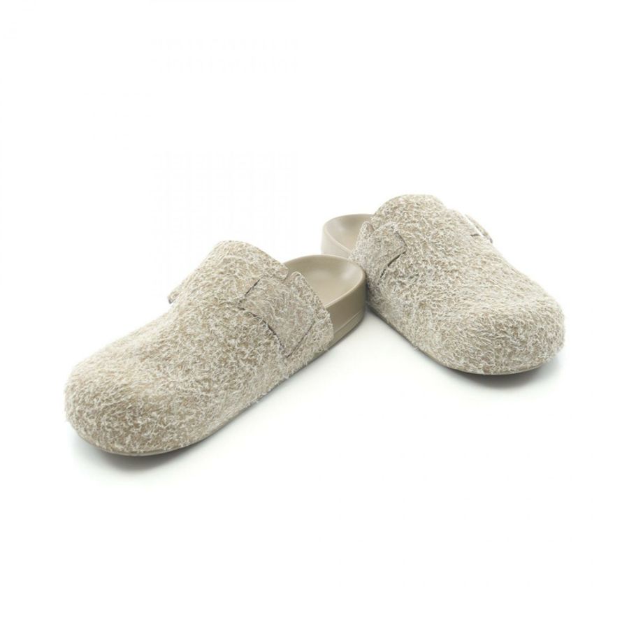 LOEWE Ease Buckle Mules Sandals M816V29X12416040 Brushed Suede Khaki 40 NEW mens-2