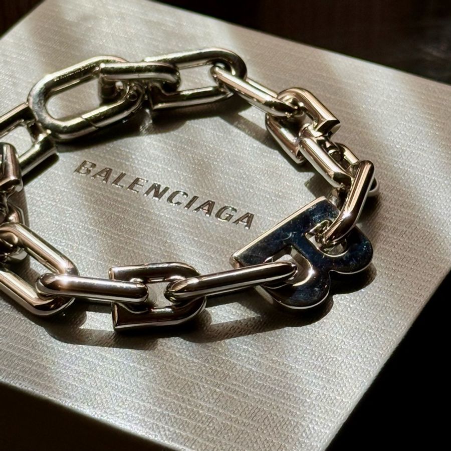 Balenciaga 巴黎世家B Chain銀手鍊-0