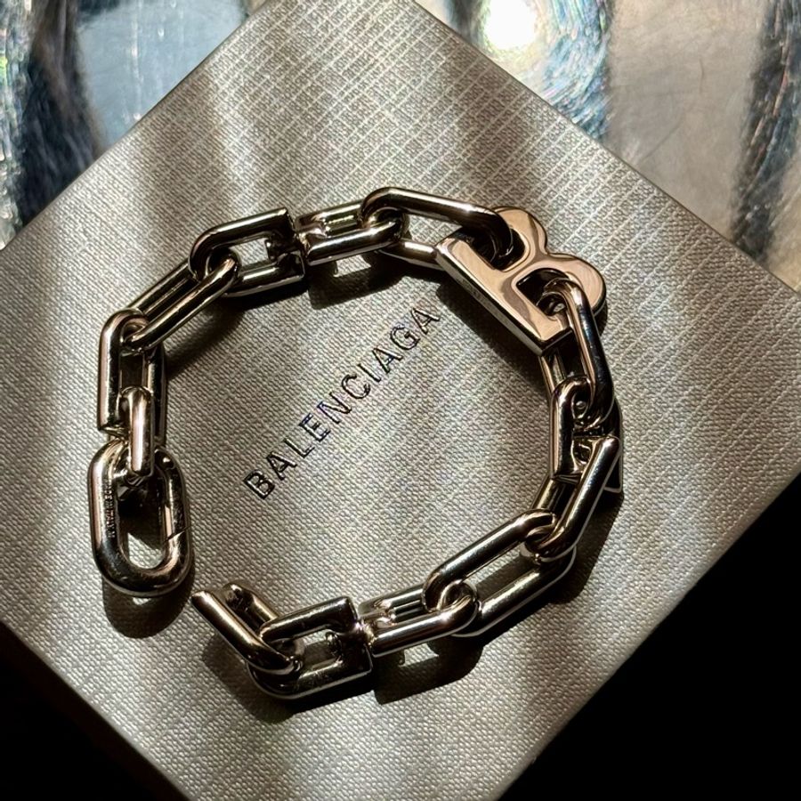 Balenciaga 巴黎世家B Chain銀手鍊-2