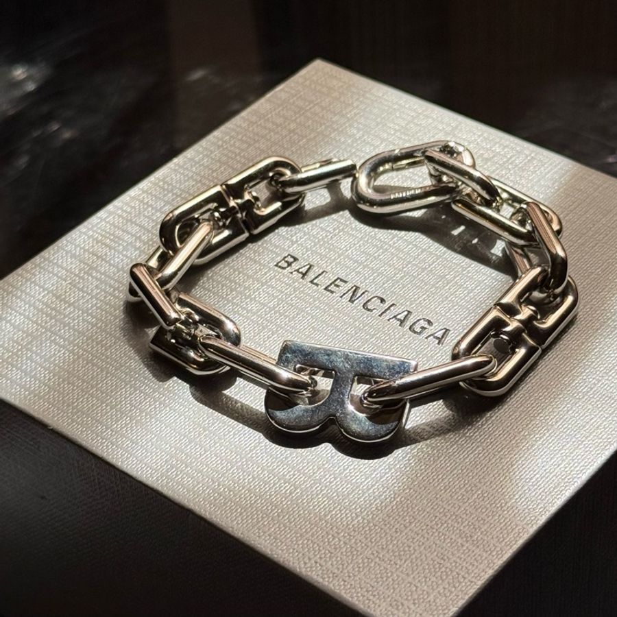 Balenciaga 巴黎世家B Chain銀手鍊-4
