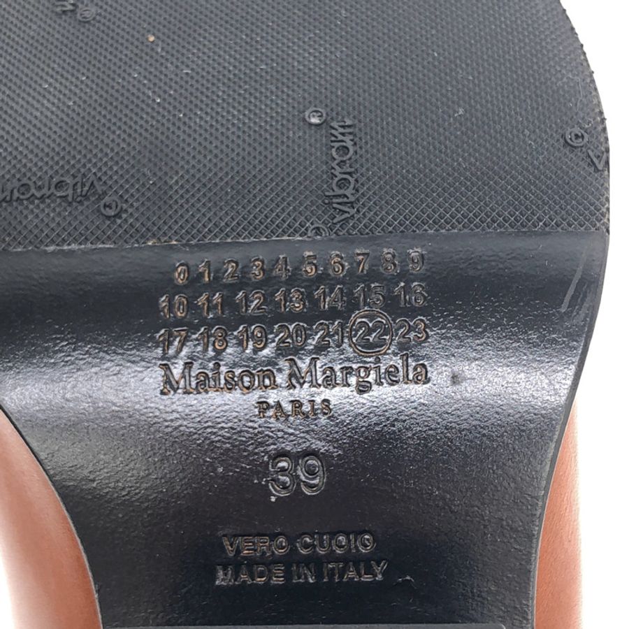 Maison Margiela 2018秋冬棕色皮革穆勒靴,39碼,二手,男女通用-4