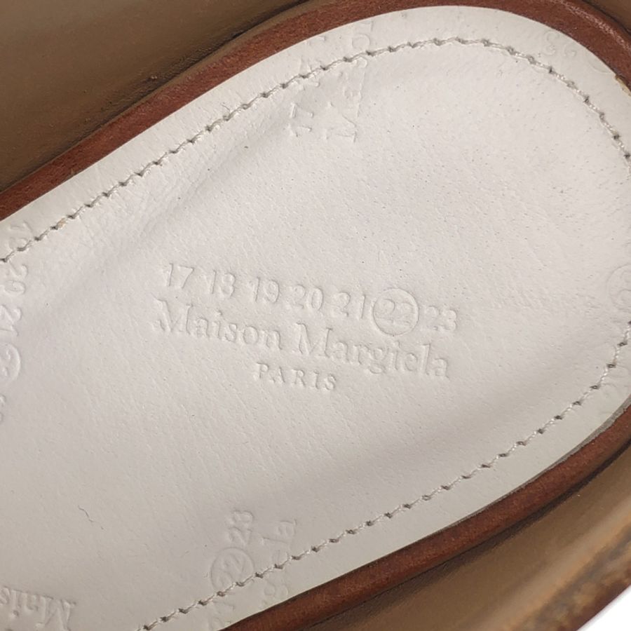 Maison Margiela 2018秋冬棕色皮革穆勒靴,39碼,二手,男女通用-5
