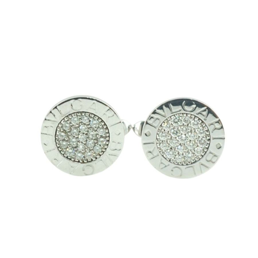 BVLGARI 寶格麗 18K鑲鑽 袖扣-2