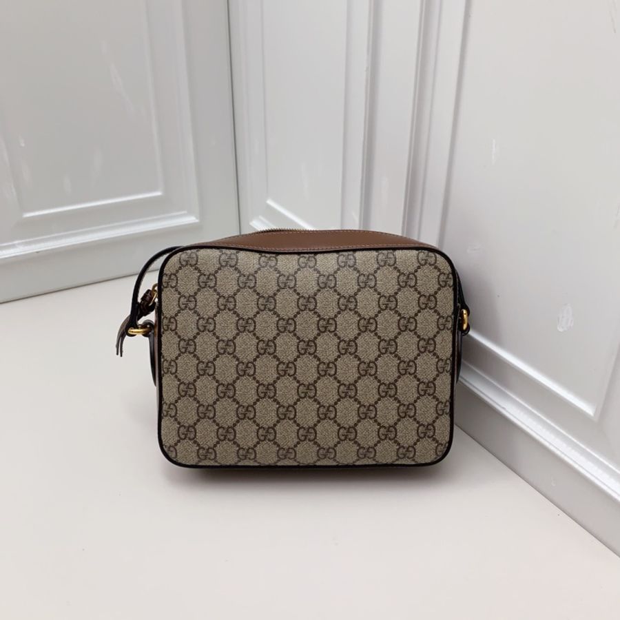98新Gucci古馳 1955相機包 馬銜扣 烏木色斜挎包-6