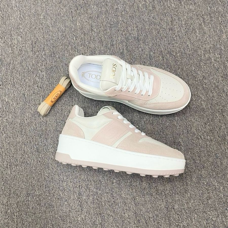 TOD’S 女款 厚底鞋#37.5 粉紅拼色-3