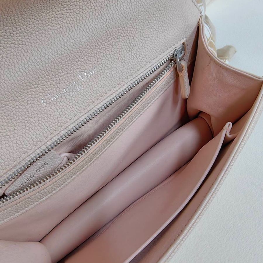Dior 迪奥rama系列粉色圓扣盾牌包-3
