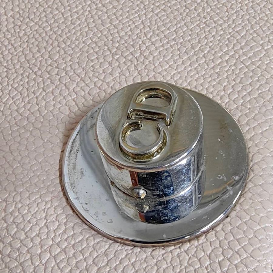 Dior 迪奥rama系列粉色圓扣盾牌包-11