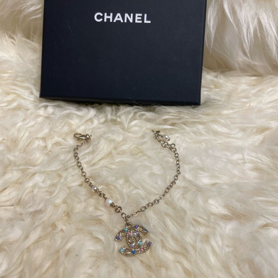 Chanel 彩珠Logo 手鍊-0