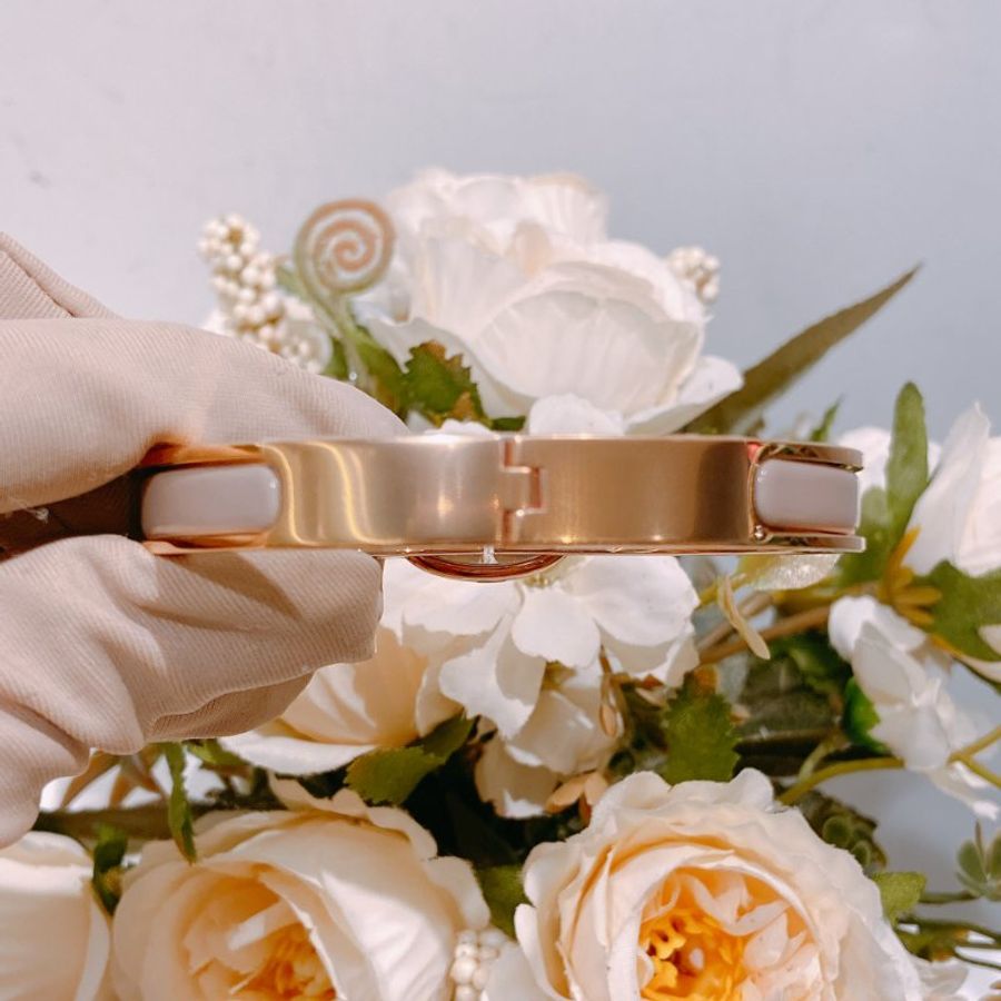 TW4474 Hermes 愛馬仕 豬鼻手鐲 奶茶色玫瑰金Mini Clic Chaine D'Ancre Bracelet Pm Size Marron Glace x RGHW-4