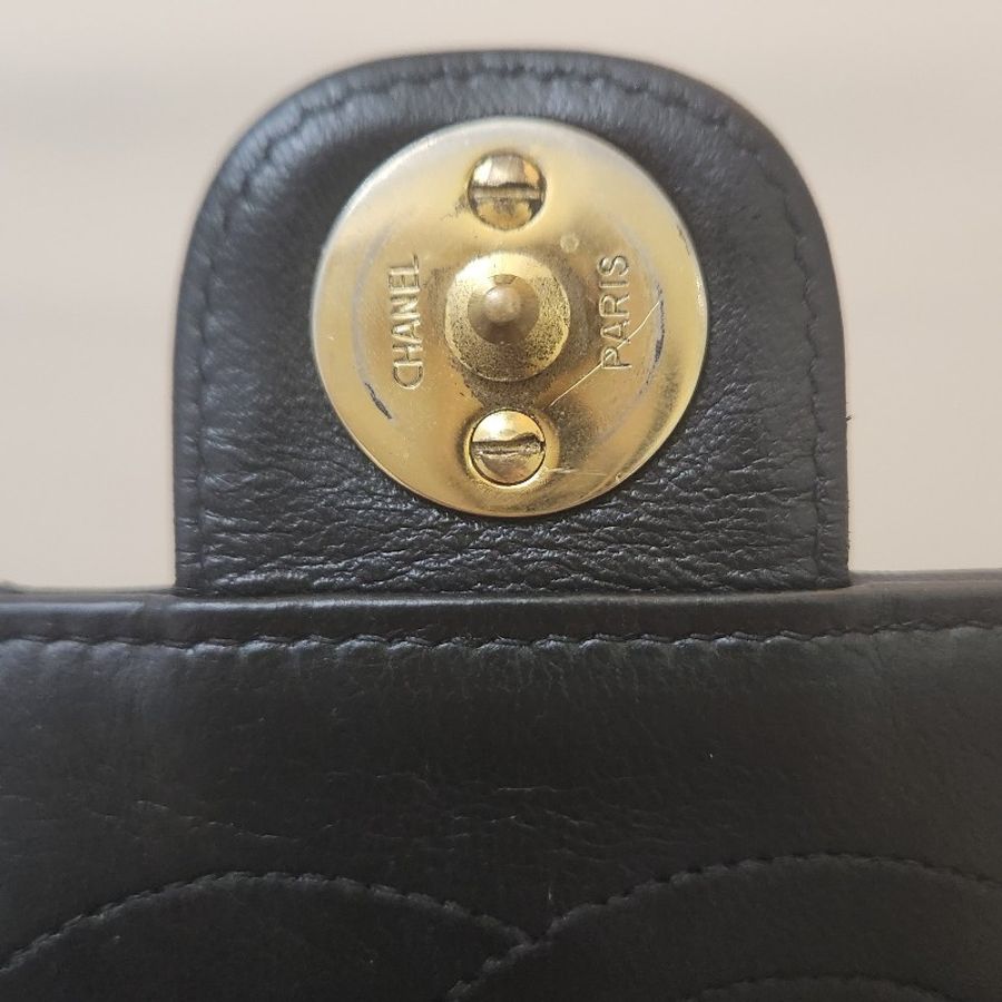 Chanel Vintage 翻蓋側背包 小書包 22cm-4