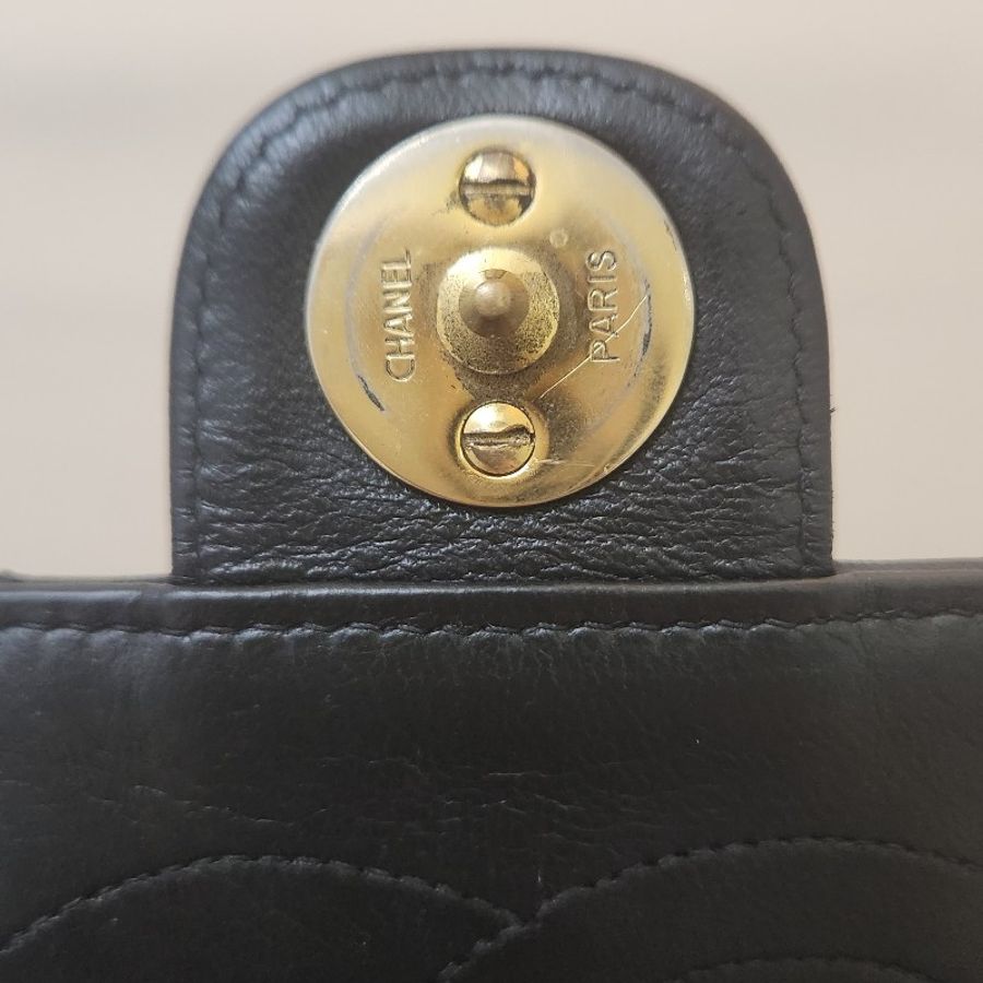 Chanel Vintage 翻蓋側背包 小書包 22cm-12