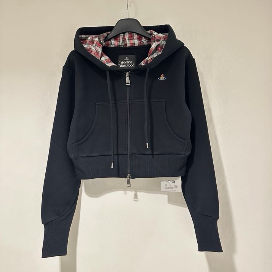 Vivienne Westwood 西太后 短款 連帽衛衣 黑XS M，淺灰 S M-0