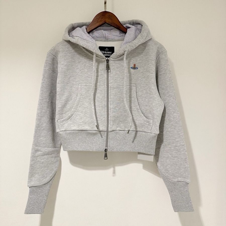 Vivienne Westwood 西太后 短款 連帽衛衣 黑XS M，淺灰 S M-4