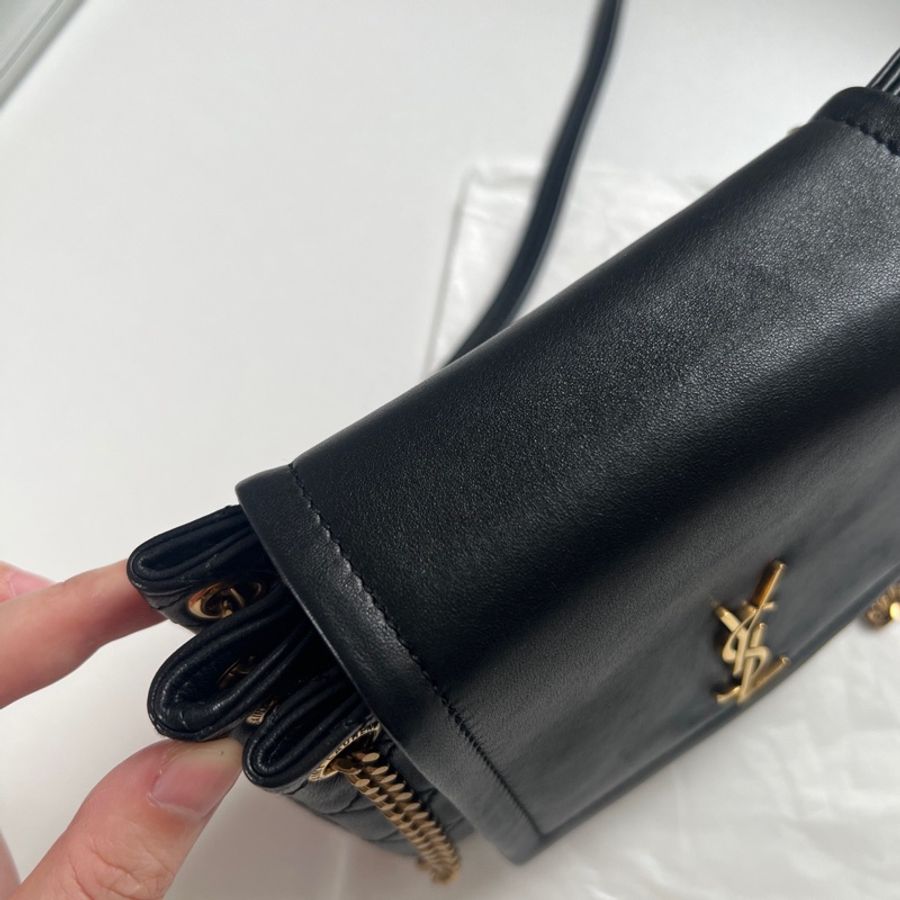 YSL 聖羅蘭 nolita 黑金斜挎包-6