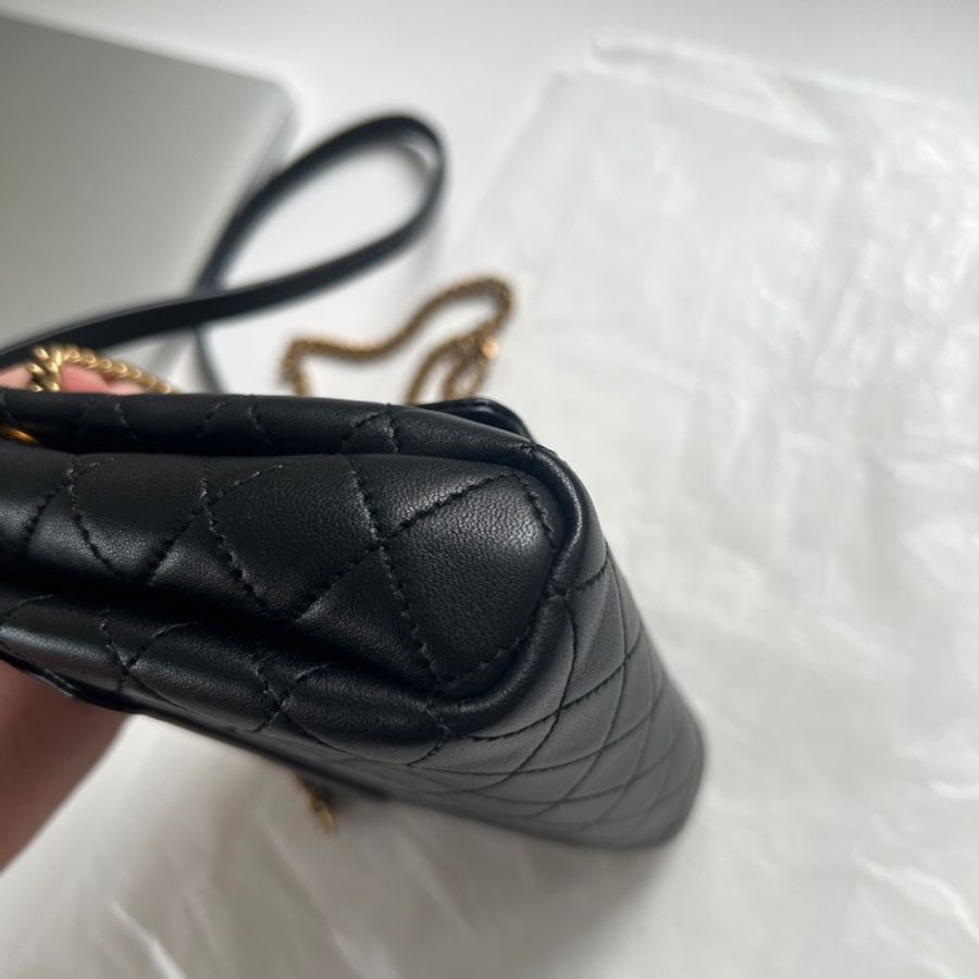 YSL 聖羅蘭 nolita 黑金斜挎包-8
