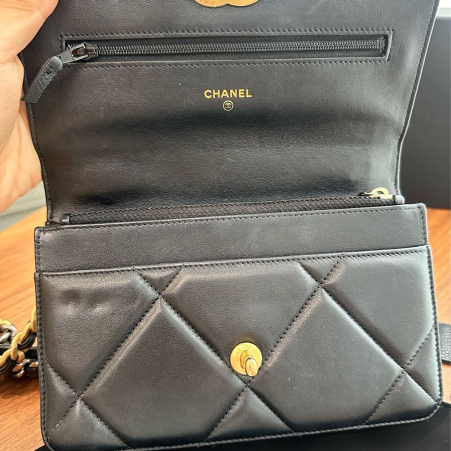 Chanel香奈兒新款19 woc 鏈條皮夾‼️專櫃目前149100不是舊款磁吸釦-24