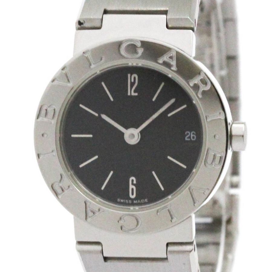 BVLGARI BVLGARI-BVLGARI 鋼石英女錶 BB23SS 拋光-0