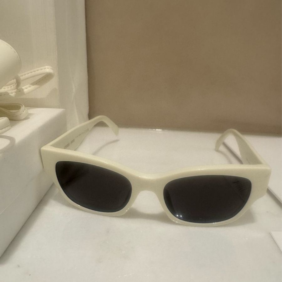 Celine Monochroms 01白色墨鏡 近新大全配-6