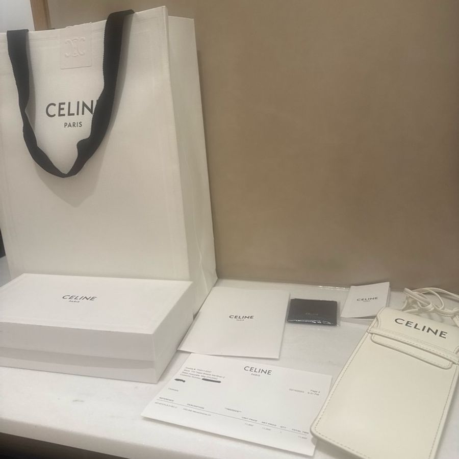 Celine Monochroms 01白色墨鏡 近新大全配-11